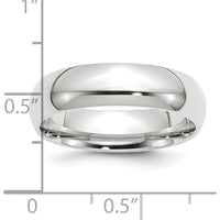 Platinum 6mm Comfort-Fit Wedding Band - Domed Polished Design by Luciano & Cie