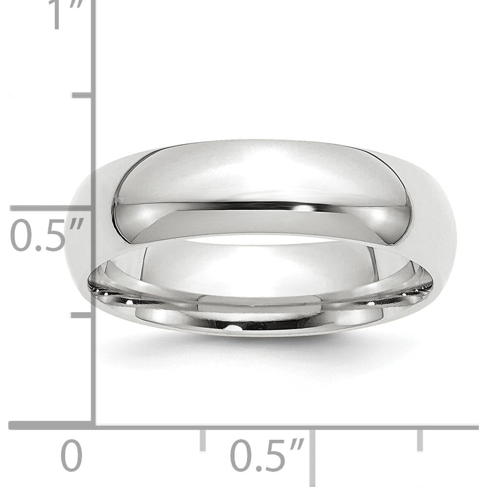 Platinum 6mm Comfort-Fit Wedding Band - Domed Polished Design by Luciano & Cie