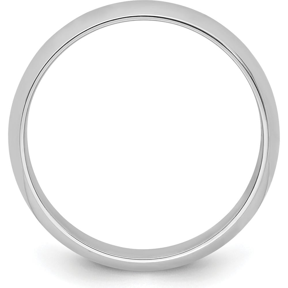 Platinum 6mm Half Round Wedding Band - 950 Platinum, Size 6 by Luciano & Cie