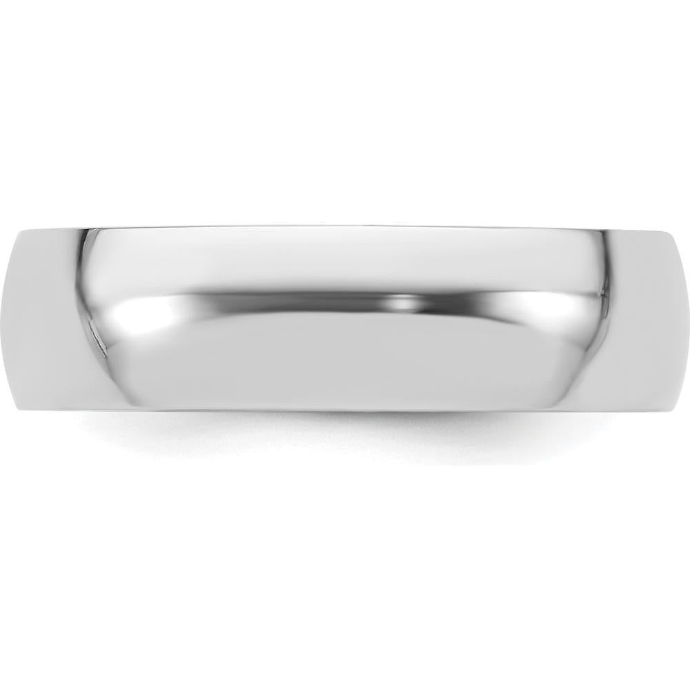 Platinum 6mm Lightweight Comfort-Fit Wedding Band - Size 4 by Luciano & Cie