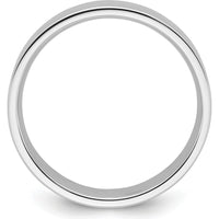 Platinum 6mm Polished Flat Wedding Band - Size 8 by Luciano & Cie
