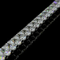 Platinum 7.5" Tennis Bracelet with 25 Prong-Set Round Brilliant Cut Lab Diamonds - 25.5 Carat Total Weight, E-F Color VS1 Clarity - Covaloro Fine Jewelry