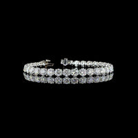Platinum 7.5" Tennis Bracelet with 34 Prong-Set Round Lab Diamonds - 17.73 Carat Total Weight, E-F Color VS Clarity - Covaloro Fine Jewelry
