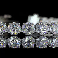 Platinum 7.5" Tennis Bracelet with 34 Prong-Set Round Lab Diamonds - 17.73 Carat Total Weight, E-F Color VS Clarity - Covaloro Fine Jewelry