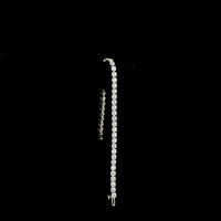 Platinum 7.58 Carat Tennis Bracelet with 44 Round Brilliant Cut Lab Diamonds - E-F Color VS1 Clarity, Prong Set - Covaloro Fine Jewelry