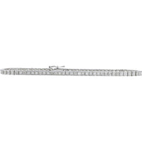 Platinum 7-Inch Channel-Set Square Diamond Tennis Bracelet - 3.00 Carat Total Diamond Weight