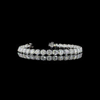 Platinum 7-Inch Tennis Bracelet with 32 Round Brilliant Cut Lab Grown Diamonds - 16.36 Carat Total Weight, E-F Color, VS Clarity - Covaloro Fine Jewelry