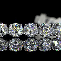 Platinum 7-Inch Tennis Bracelet with 32 Round Brilliant Cut Lab Grown Diamonds - 16.36 Carat Total Weight, E-F Color, VS Clarity - Covaloro Fine Jewelry