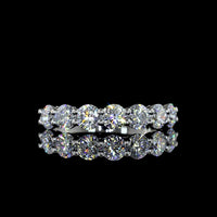 Platinum 7-Stone Eternity Band with Prong-Set Round Lab-Grown Diamonds - 1.02 Carat Total Weight (E-F Color, VS Clarity) - Covaloro Fine Jewelry