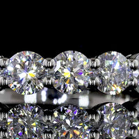 Platinum 7-Stone Eternity Band with Prong-Set Round Lab-Grown Diamonds - 1.02 Carat Total Weight (E-F Color, VS Clarity) - Covaloro Fine Jewelry