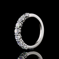 Platinum 7-Stone Eternity Band with Prong-Set Round Lab-Grown Diamonds - 1.02 Carat Total Weight (E-F Color, VS Clarity) - Covaloro Fine Jewelry