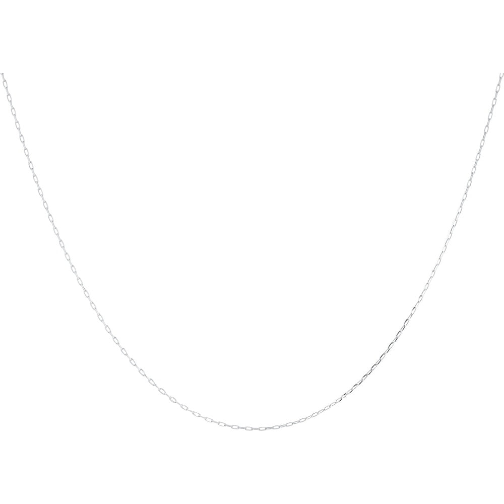 Platinum 850 Cable Link Chain Necklace - 17.75-Inch Length with Delicate 0.85-Gram Weight