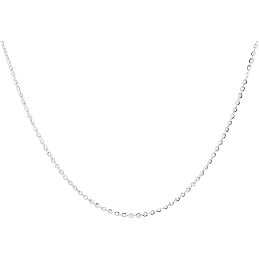 Platinum 850 Cable Link Chain Necklace - 17.75 Inches