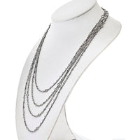 Platinum 89-Inch Diamond by the Yard Necklace with Bezel-Set Round Brilliant Diamonds - 38.00 Carats Total Diamond Weight