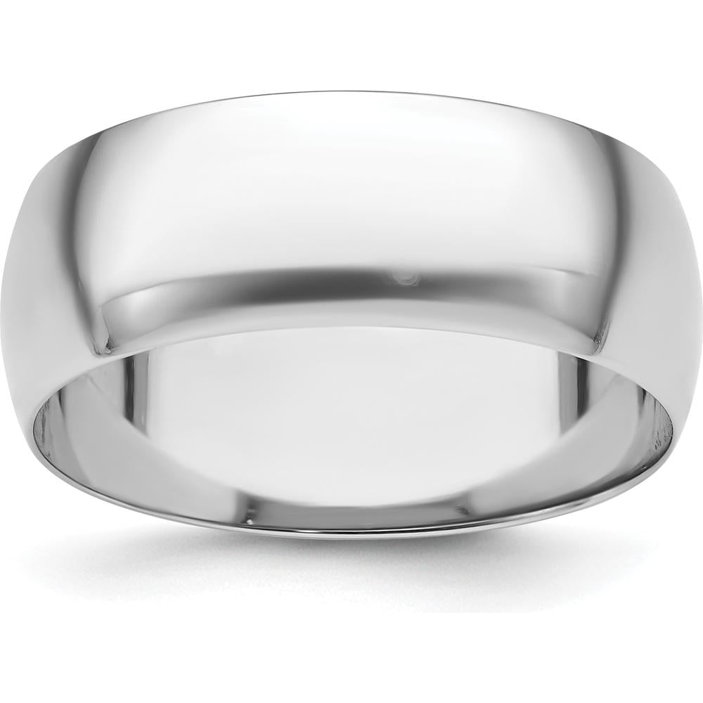 Platinum 8mm Half Round Featherweight Wedding Band - Lightweight 950 Platinum by Luciano & Cie