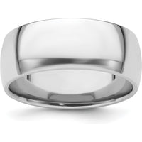 Platinum 8mm Lightweight Comfort-Fit Wedding Band - Size 8.5 by Luciano & Cie
