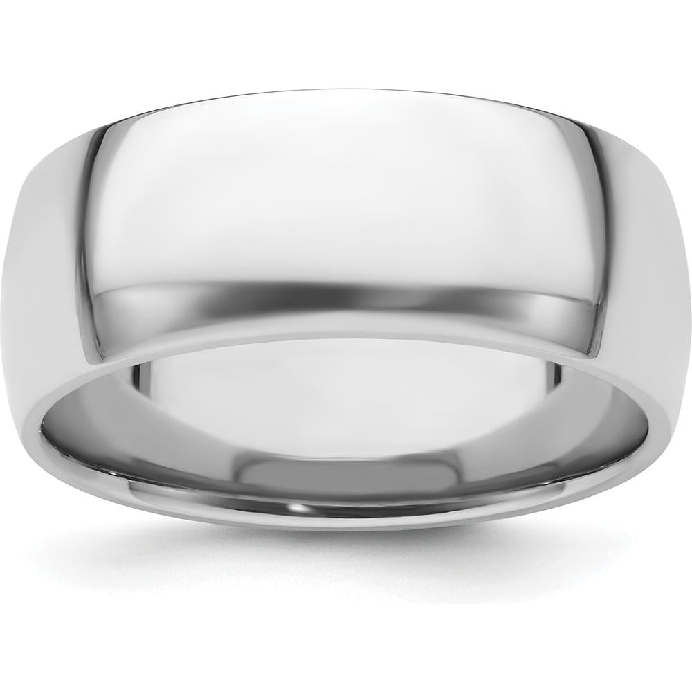 Platinum 8mm Lightweight Comfort-Fit Wedding Band - Size 8.5 by Luciano & Cie