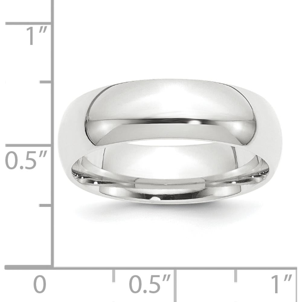 Platinum 8mm Lightweight Comfort-Fit Wedding Band - Size 8.5 by Luciano & Cie