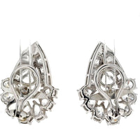 Platinum 9-Carat Diamond Earrings with Pear and Round Brilliant Diamonds - 9.0 Carats Total Diamond Weight