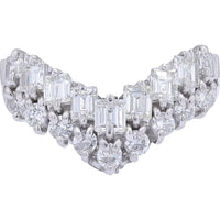 Platinum 900 Diamond Ring Wrap with Prong-Set Round Diamonds - 1.00 Carat Total Diamond Weight