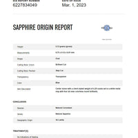 Platinum 900 Sri Lanka No Heat Sapphire Ring with 0.58 Carat Total Diamond Weight - 2.87 Carat Sapphire