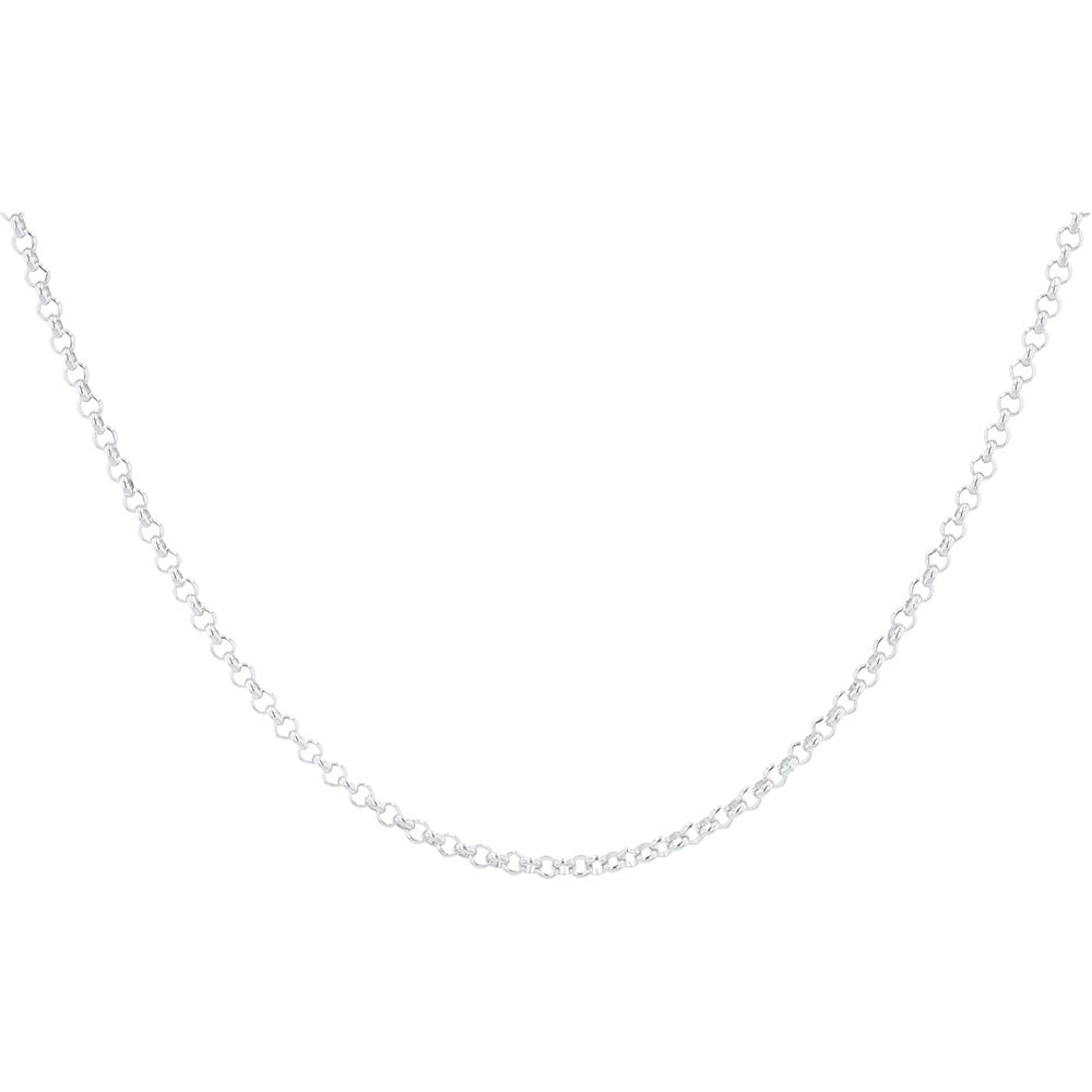 Platinum 950 17.75 Inch Rolo Chain Necklace with Polished Round Links - 9.00 Grams