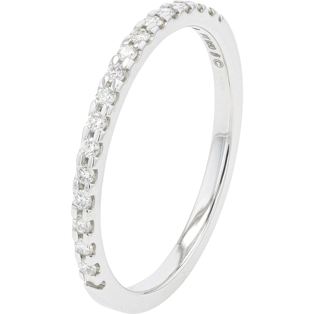 Platinum 950 Diamond Band with Round Brilliant Cut Stones - 0.17 Carat Total Diamond Weight