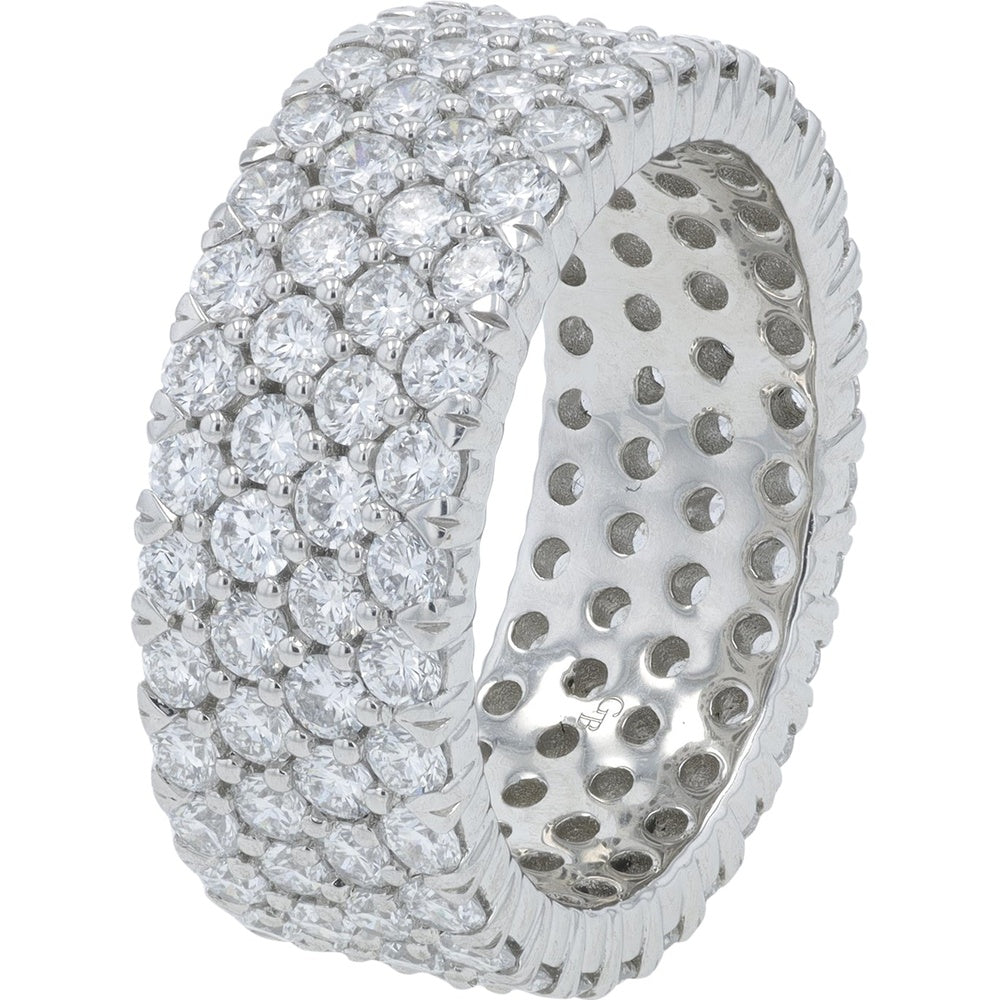 Platinum 950 Eternity Band with Round Lab Grown Diamonds - 4.00 Carat Total Diamond Weight