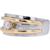 Platinum and 18K Yellow Gold Diamond Ring - 0.35 Carat Total Diamond Weight