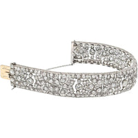 Platinum Art Deco Diamond Statement Bracelet - 30.00 Total Carat Weight