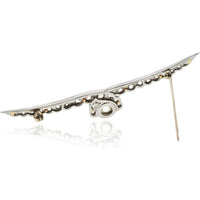 Platinum Brooch with 3.00ctw Antique Old Mine Diamonds and 1.00 Carat Center Stone