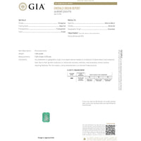 Platinum Colombian Emerald and Diamond Ring - 1.04 Carat Total Emerald Weight, 0.44 Carat Total Diamond Weight