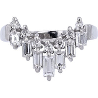 Platinum Curved Baguette Diamond Band - 1.00 Carat Total Diamond Weight