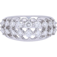Platinum Diamond Band Ring with 1.15 Carat Total Diamond Weight