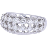 Platinum Diamond Band Ring with 1.15 Carat Total Diamond Weight