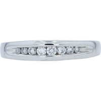 Platinum Diamond Band with Channel-Set Round Brilliant Diamonds - 0.25 Carat Total Diamond Weight