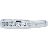 Platinum Diamond Band with Channel-Set Round Brilliant Diamonds - 0.25 Carat Total Diamond Weight