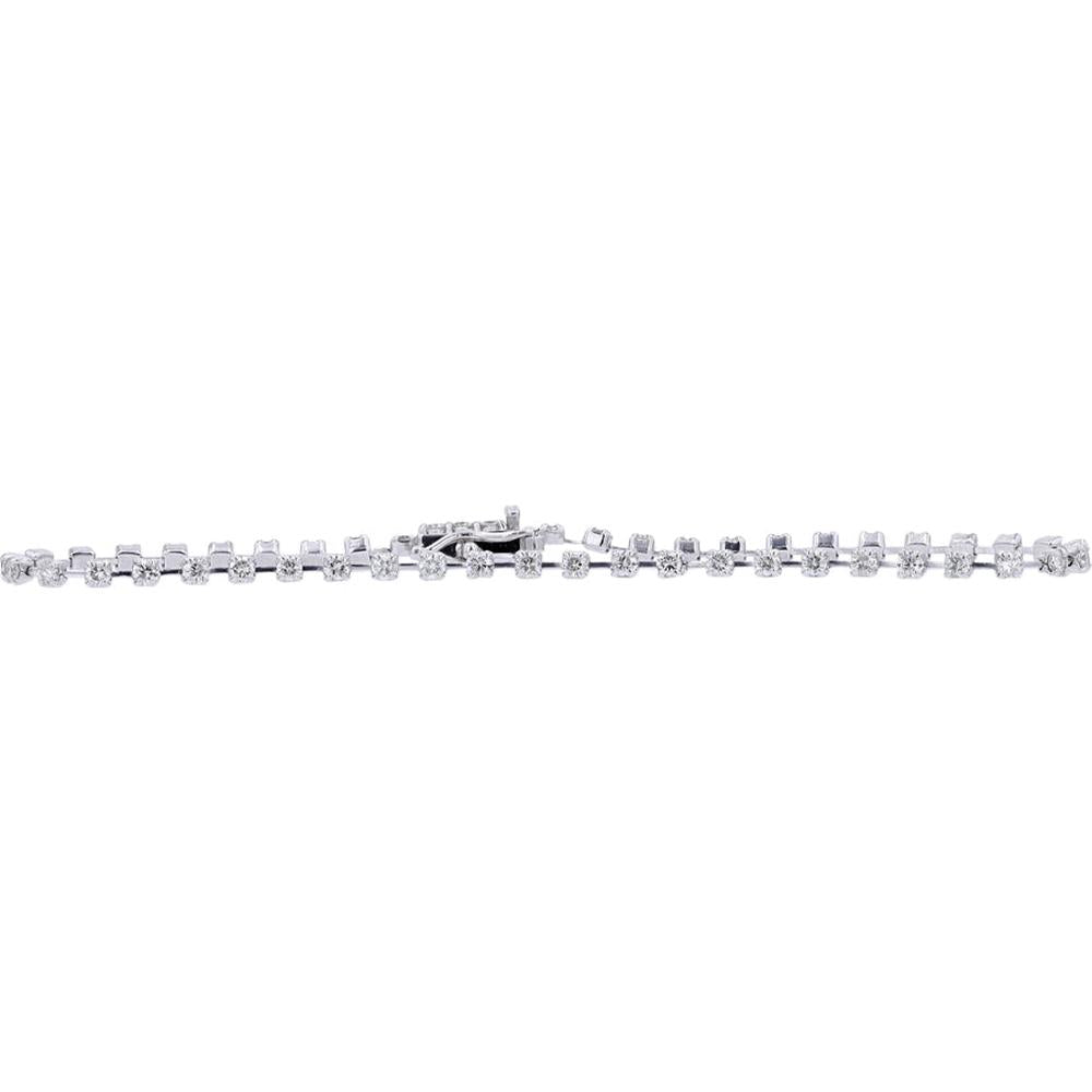 Platinum Diamond Bracelet - 1.61 Carat Sparkling Elegance