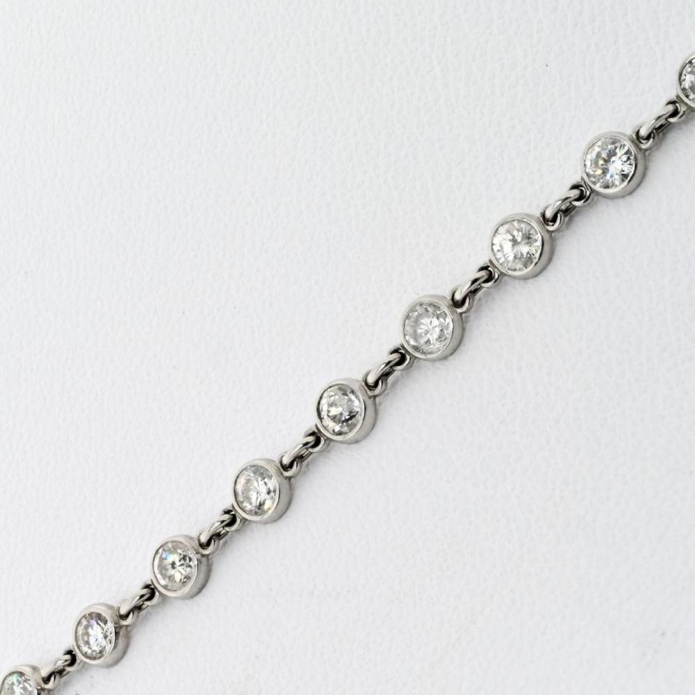 Platinum Diamond By The Yard Necklace - 5.79 Carats Total Diamond Weight