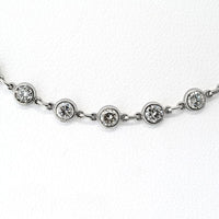 Platinum Diamond By The Yard Necklace with 6.11 Carats Total Diamond Weight