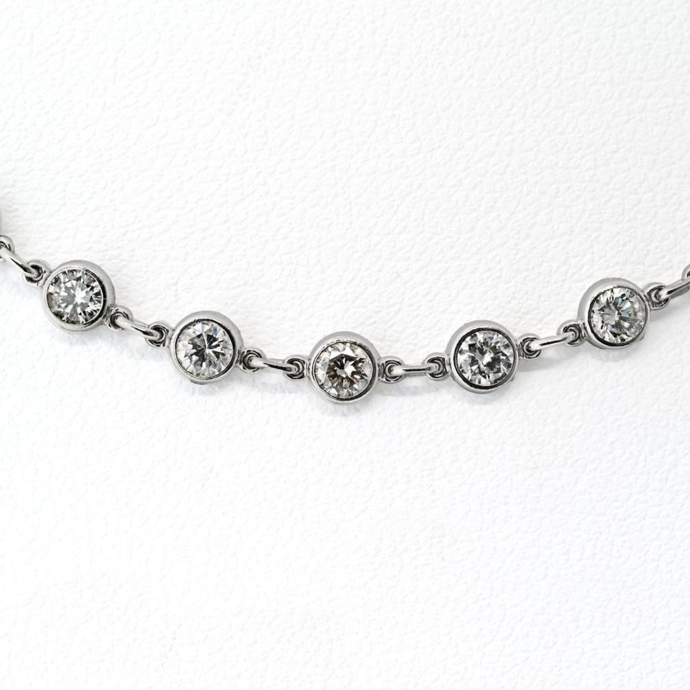 Platinum Diamond By The Yard Necklace with 6.11 Carats Total Diamond Weight