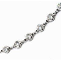 Platinum Diamond By The Yard Necklace with 6.11 Carats Total Diamond Weight