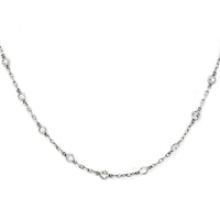 Platinum Diamond Necklace with 2.85 Carats Total Diamond Weight - 20 Inches