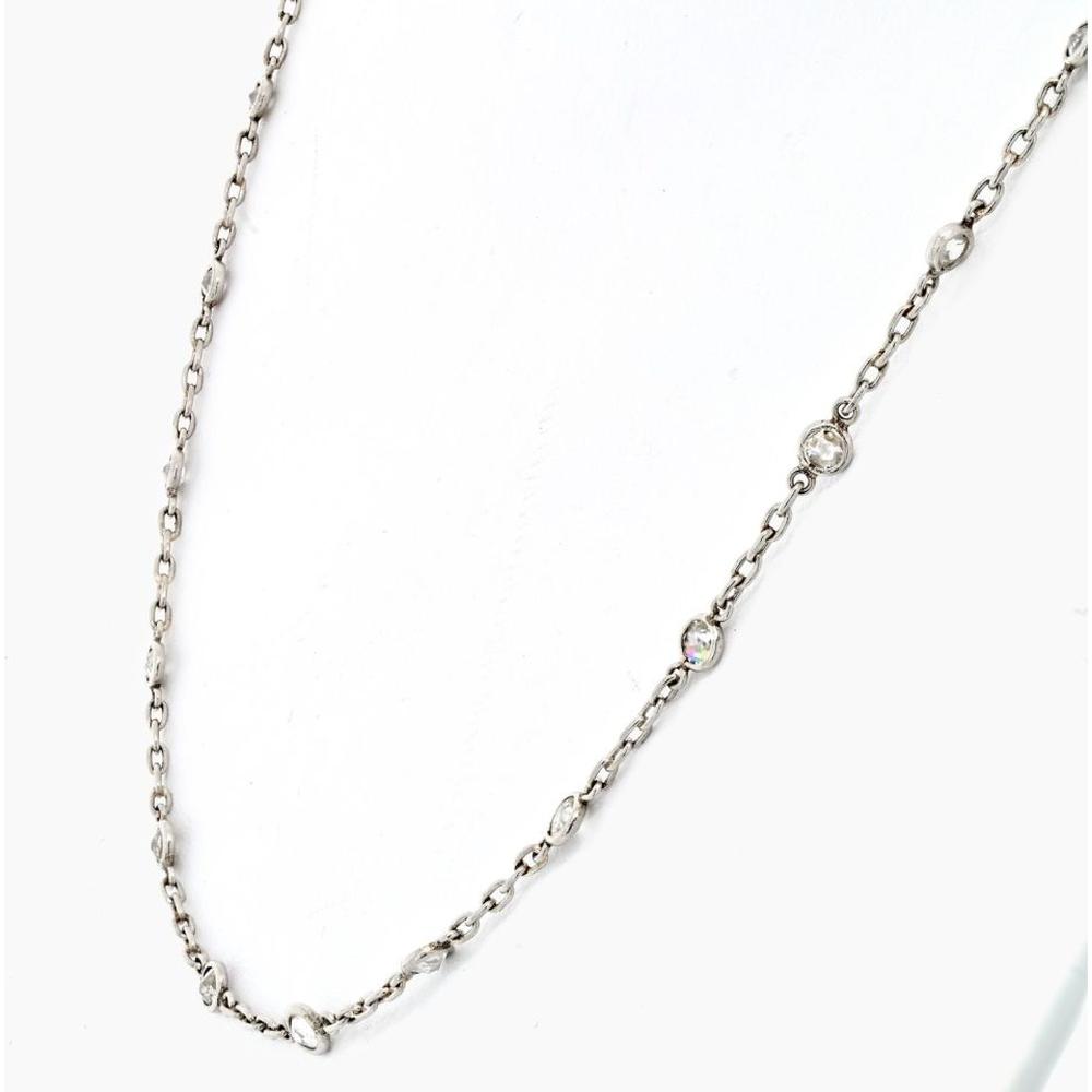 Platinum Diamond Necklace with 2.85 Carats Total Diamond Weight - 20 Inches