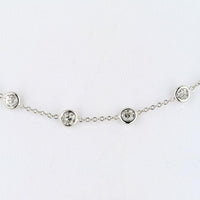 Platinum Diamond Station Necklace - 3.9 Carats Total Diamond Weight