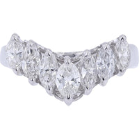 Platinum Diamond Wrap Ring with Prong-Set Brilliant Diamonds - 1.01 Carat Total Diamond Weight