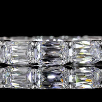 Platinum East-West Eternity Band with 15 Prong Set Radiant Modified Lab Diamonds - 3.24 Carats Total Diamond Weight - Covaloro Fine Jewelry
