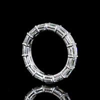 Platinum East-West Eternity Band with 15 Prong Set Radiant Modified Lab Diamonds - 3.24 Carats Total Diamond Weight - Covaloro Fine Jewelry