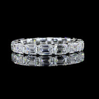 Platinum East-West Eternity Band with Emerald Cut Lab Diamonds - 2.99 Carat Total Weight, E-F Color, VS Clarity - Covaloro Fine Jewelry