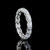 Platinum East-West Eternity Band with Emerald Cut Lab Diamonds - 2.99 Carat Total Weight, E-F Color, VS Clarity - Covaloro Fine Jewelry
